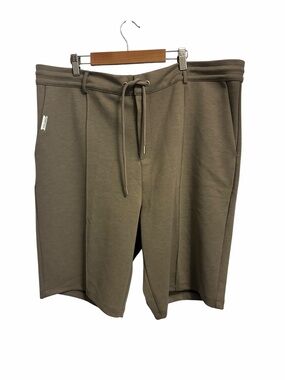 Mauvais Beige Luxe Shorts in Stone Size 40 Taupe Brown Size 40 Drawstring Waist